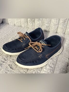 Ladies Skechers Performance Go Walk  8.5 15435 Denim On The go Comfy Boat Shoes